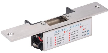 Hamwesh Elektriskt Dörrlås, 12V NC-läge, Felsäker Mekanism, Rostfritt Stål och PVC, Enkel Installation för åtkomstkontrollsystem, Cylindriska Låsset med Justerbara Låsningar
