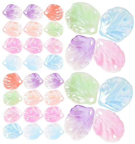 Zerodeko Ciondoli a Forma di Petali di Fiori Accessori Facili da Applicare 100 Pezzi in Acrilico Leggero per Creazione Gioielli e Braccialetti Fai da Te