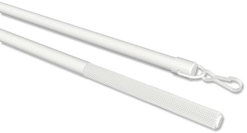 Interdeco Schleuderstab in Weiß aus Aluminium für Gardinen/Schiebevorhänge, Simply, 125 cm