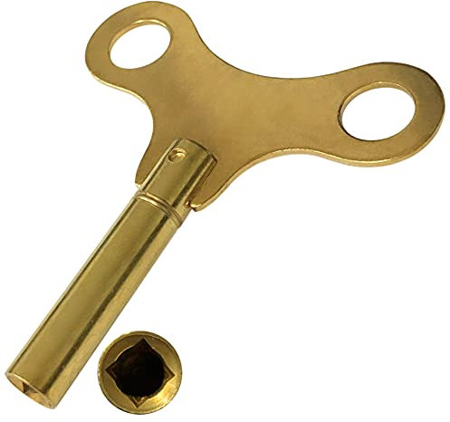 3,5 mm Messing-Schlüssel (5) Aufzieh-Uhren-Schlüssel mit Flügeltyp Großvater-Aufziehwerkzeug