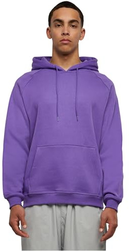 Urban Classics Herren Blank Hoody – Locker geschnittener Kapuzenpullover mit Kängurutasche und verstellbarer Kapuze für Freizeit Alltag Sport und Streetwear,Ultraviolet,5XL