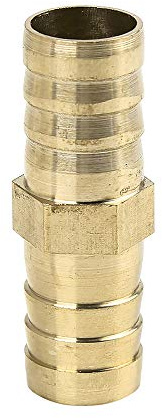 X AUTOHAUX 16mm Brass Barb Hose Fitting Straight Connector Adaptor for Air Water Gas Oil