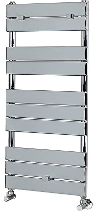 MILANO Chrome Flat Panel Heated Towel Rail 1000 x 450mm