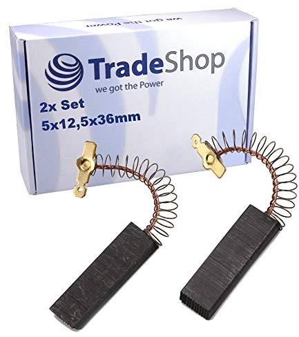 2x Kohlebürsten Motorkohlen 5x12,5x36mm für Neff W4280W0EU/11 W4380X0EU/01 W4380X0GB/01 W4380X1EU/01 W5340X0GB/15 W5340X0GB/26 W5340X0GB/24
