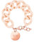 ICE - Jewellery - Chain bracelet - Nude - Rose-gold - Kettenarmband mit rosafarbenen XL-Maschen für Frauen, geschlossen mit einer roségold Medaille (020925)
