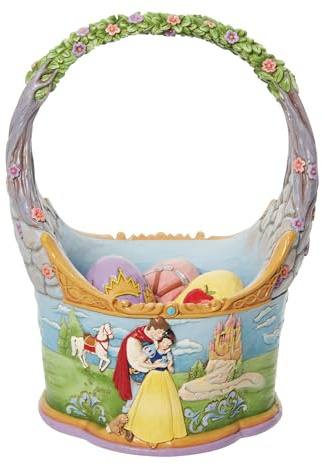 Cesta de pascua enesco con 3 huevos blancanieves
