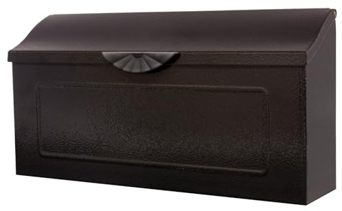 Architectural Mailboxes Amboy™ Wall-Mounted Mailbox for Outside, Rust-Resistant Galvanized Steel Metal Medium Mail Box, Black
