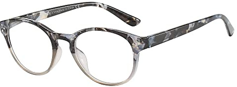 ZENOTTIC Lunettes de Lecture Poids Léger Monture Ronde Chic Design, Lunettes pour Hommes & Femmes 1,75