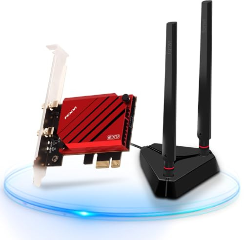 FENVi BE8800pro WiFi 7 PCIe Card, 9.3Gbps Tri-Band Adapter with Intel BE200NGW Chip, Bluetooth 5.4 for Gaming Desktop, (Not Compatible with AMD Motherboard) 802.11be for Windows 11/10 64bit