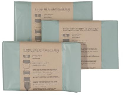 Kindsgut Windeleimer Wal Nachfüllfolien Set, Nachfüllpackung 3er Set, ungefähr 25-30 volle Windeln in einer Leerung, dezenter und frischer Duft