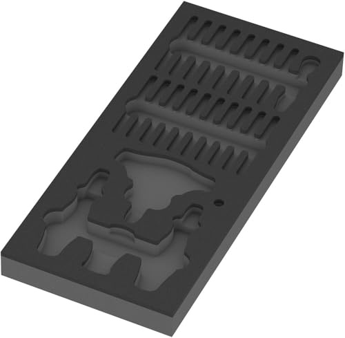 Wera 05137352001 9852 Schaumstoffeinlage Kraftform Kompakt Ratschen-Set 1, ohne Werkzeug, 172 x 30 x 392 mm