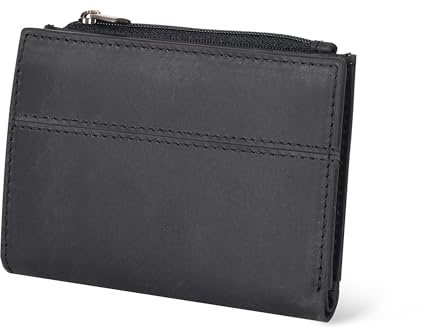 Full Grain Leather Wallet for Ladies - RFID Bifold Small Coin Purse ID
