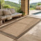 SIMPEX Indoor Outdoor Teppich Wetterfest pflegeleicht im natürlichen Jute-Look, Sisal Teppich Wohnzimmer, Küche, Terrasse, Garten und Balkon, 80x150 cm