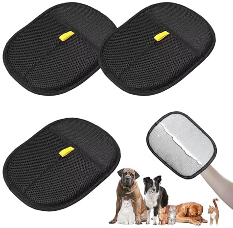 HXSYKJDM Pet Hair Removal Glove 3 Pack – 24x16cm Reusable Hair Remover Mitt