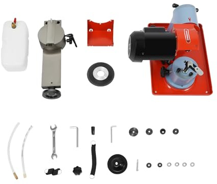 Affûteuse De Lame De Scie à Bois Touret à Meuler Touret Électrique 250w 2800rpm ±20° Avec Réservoir D'eau 1L Pour Menuiserie Fabrication De Meubles Et Ateliers