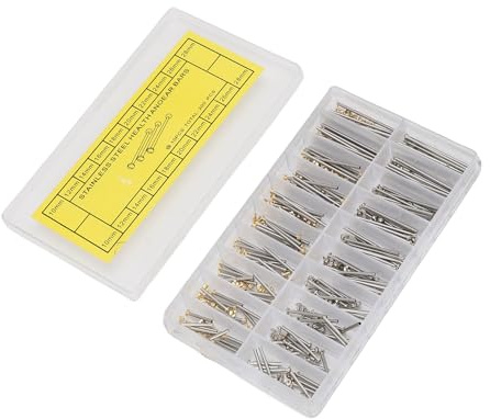 Cryfokt Kit de Réparation de Broches de Bracelet de Montre en Acier Inoxydable avec 200 Barres de Pression de Goupille de Friction pour Bracelet de Montre - Idéal pour les Horlogers et un Usage
