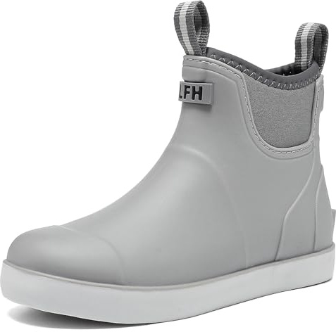 Wellies Women Rubber Wellington Boots Waterproof Non-Slip Ankle Rain Boots | Deck Boots Comfortable Easier On Off for Fishing Garden Mud Walking Outdoor Work Wet Weather Footwear