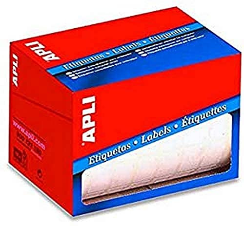 APLI 1695 - Rollo etiquetas blancas (34 x 67), adhesivo permanente