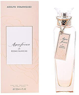 Adolfo Dominguez Agua Fresca de Rosas Blancas Agua de Tocador Vaporizador, 120 Ml