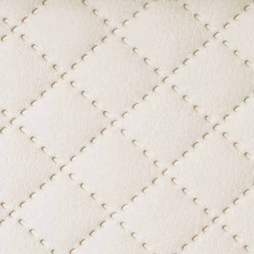 Kunstleder gesteppt kaschiert Meterware Leder Polsterstoff Stoff 140cm Creme