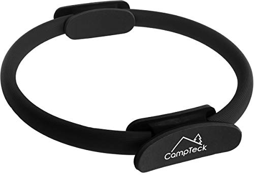 CampTeck U6932 - Pilates Ring à Double Poignée Anneau Pilates de Résistance Bande pour Exercice Fitness Yoga Gym 37cm - Noir