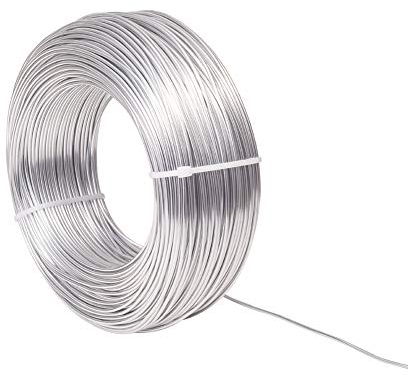 NBEADS 100m 1,5 mm Aluminiumdraht, Silber Basteldraht Aluminium Modellierdraht Für Schmuckherstellung Modellbau Blumen Silberfarben