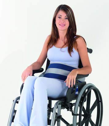 Obbocare - Cinturón Abdominal Para Sujeción De Tronco En Silla De Ruedas. Cinturón De Sujeción Con Cierre Con Clip Y Rápido Ajuste. Anticaídas. Talla 0