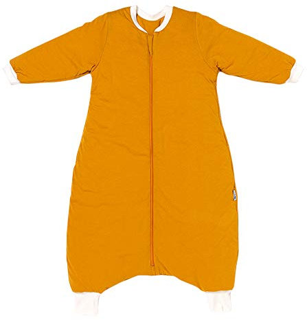 schlummersack Schlafsack mit Füßen Winter 3.5 Tog 120 cm Safran | Kinder Schlafsack mit Beinen für eine Körpergröße 120-130cm | Winter Füßen 3.5 Tog
