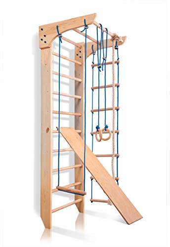 Sport & Spiel Sprossenwand Kinder-3-240 Indoor Turnwand, Klettergerüst, Home Gym, Kinder