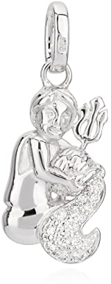 NKlaus Kettenanhänger Sternzeichen Wassermann 925 Silber Zirkonia Weiß Horoskop Zodiak 11278