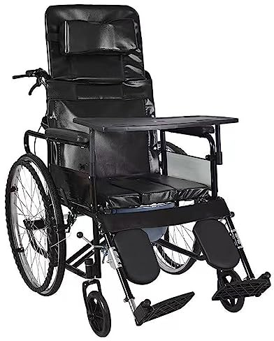 ITALS Carrozzina per Disabili Autospinta,Sedia a rotelle,Pieghevole,Schienale Ribaltabile,Cintura di Sicurezza, Pedane Estraibili,per Anziani e Disabili con Braccioli Ribaltabili F