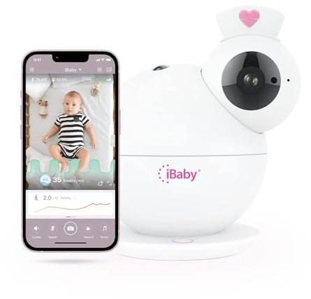iBaby i6 Smart Baby Monitor with Breathing and Sound Machine, 2K Baby Video Camera Monitor, Upgrade Motion and Temperature alerts,No Subscription.