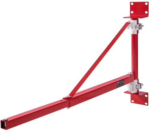 VEVOR Brazo de Soporte de Polipasto Eléctrico Brazo Oscilante de Soporte de Polipasto Eléctrico Marco de Polipasto de Acero, Brazo de Elevación de Andamio, Capacidad de Carga Máxima de 300 KG