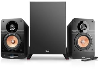Teufel ULTIMA 25 AKTIV Club Edition 2.1 - Sistema audio con subwoofer - Altoparlante attivo da scaffale con Bluetooth e ricevitore AV integrato, Dolby Audio, DAB+, HDMI ARC CEC, Touch Slider - nero
