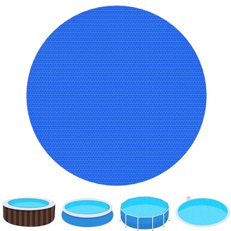 Poolergetic SPA and Hot Tub Bubble Cover - 8 FT Round Hot Tub Thermal Blanket, Circle Heat Retaining Floating Hot Tub Blankets (96 Inch)