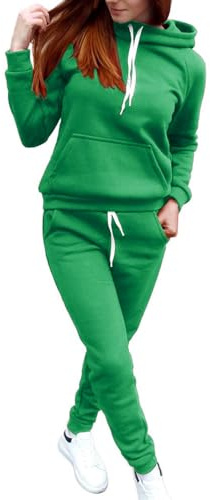 Ensemble Complet de Survêtement pour Femme Hiver Tracksuit Jogging Set Complet 2 Pièces avec Sweat à Capuche et Pantalon de Sport Ensemble Élégant en Polaire Vêtements de Gymnastique Sportif Y2k