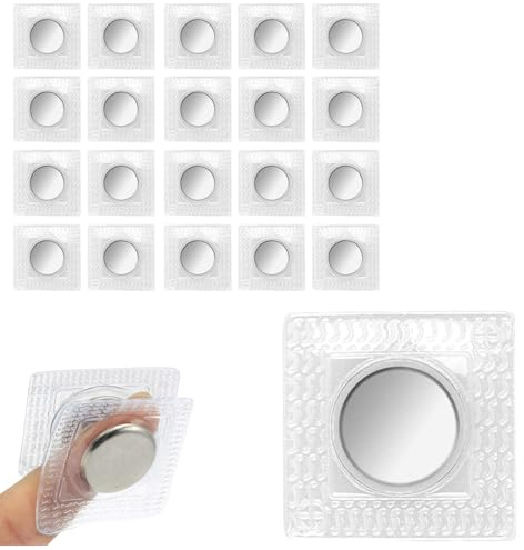LAKPYN 20 Imanes Invisibles para Coser, Botones Magnéticos Invisibles de PVC, Cierres Magnéticos para Coser Tela, Cortinas, Ropa, Botones Magnéticos para Bolsos