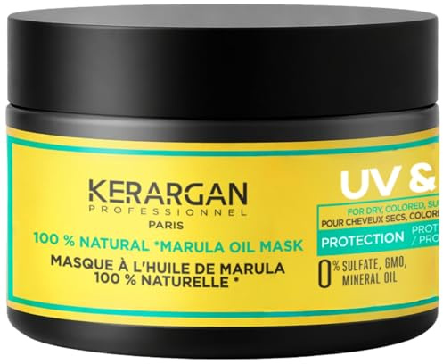 KERARGAN - Färgskyddande Hårmask med Marulaolja för Färgat Hår - 250ml | Färgskyddande hårmask med marulaolja vårdar torrt eller färgat hår intensivt och hjälper till att skydda färg och glans