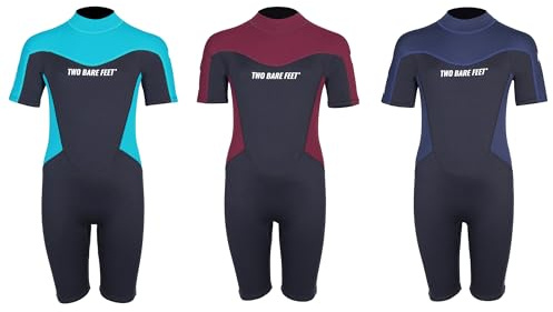 Two Bare Feet Kids Super Stretchy Shorty 2.5mm Summer Wetsuit – Lightweight Neoprene for Swimming, Surfing & Water Sports