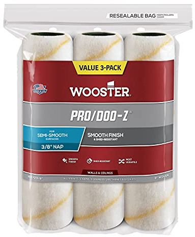 Wooster Brush RR723-9 Pro/Doo-Z Roller Cover 3/8-Inch Nap, 9-Inch