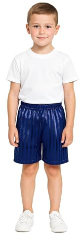 A2Z 4 Kids Flickor Pojkar Skugga Rand PE Shorts Sport Fotboll Gym Skola - Shadow Shorts Navy 5-6.