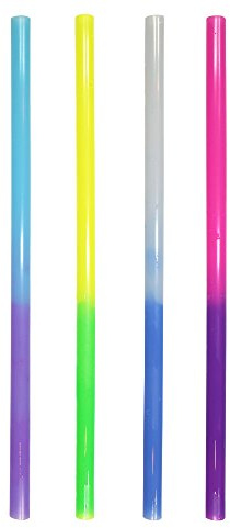 Color Changing Reusable Plastic Straw, Set of 24, Multicolor, Eco-Friendly and BPA Free - Made in USA