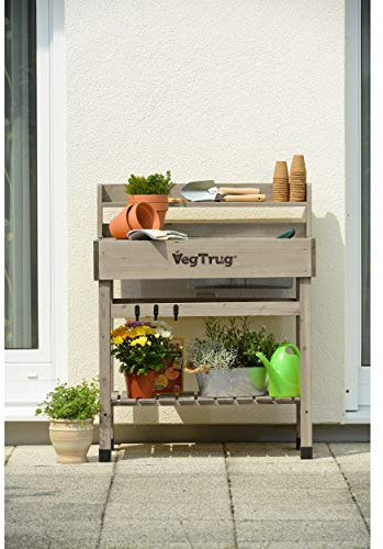 Pflanztisch Deluxe, 100% FSC zertifiziertes Holz, Grey Wash