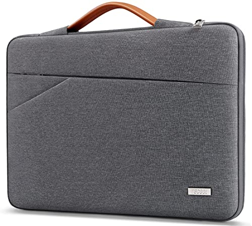 TECOOL 15,6 Zoll Laptoptasche Hülle Tasche für 15-15,6'' Lenovo Thinkpad Ideapad HP Dell Acer ASUS Samsung Chromebook Laptop Wasserdicht Notebooktasche Stoßfestes Schutzhülle, Dunkelgrau