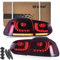 VLAND SHOP Rückleuchten passend für GOLF 6 2008-2013 (nicht für GTI/Variant/Cabriolet), Mit Streamer-Blinker, E-Prüfzeichen (rot)