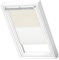 VELUX Original Dachfenster Duo Verdunkelungsrollo für FK06, Hellbeige, mit weißer Führungsschiene