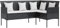 vidaXL Sofa in L-Form mit Kissen Gartensofa Lounge Gartenmöbel Sitzgruppe Couch Sofagarnitur Sitzgarnitur Terrassenmöbel Poly Rattan Schwarz
