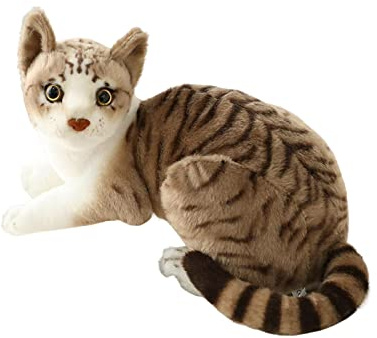Sharplace Peluche Chat Siamois Poupée Réaliste Animal Cadeau pour Fille Garçon, styleC