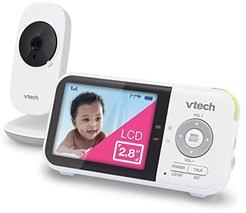 VTech Digital Video Baby Monitor VM819 2.8'' High- Resolution Colour LCD Display, White