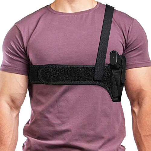 ZONSUSE Verdecktes Pistolenholster,Universal Schulterholster,Gürtel Waffengürtel,Links Rechts Achselholster,Verstellbare Riemen,für Pistole Airsoft Männer Frauen Selbstverteidigung Training(40in)
